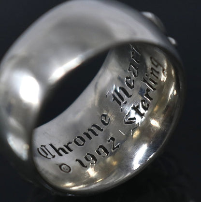 CHROME HEARTS Floral Cross Silver Ring Size ONE SIZE
