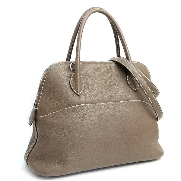 HERMES Bolide 31 Taurillon Clemence Bag Etoupe Size ONE SIZE