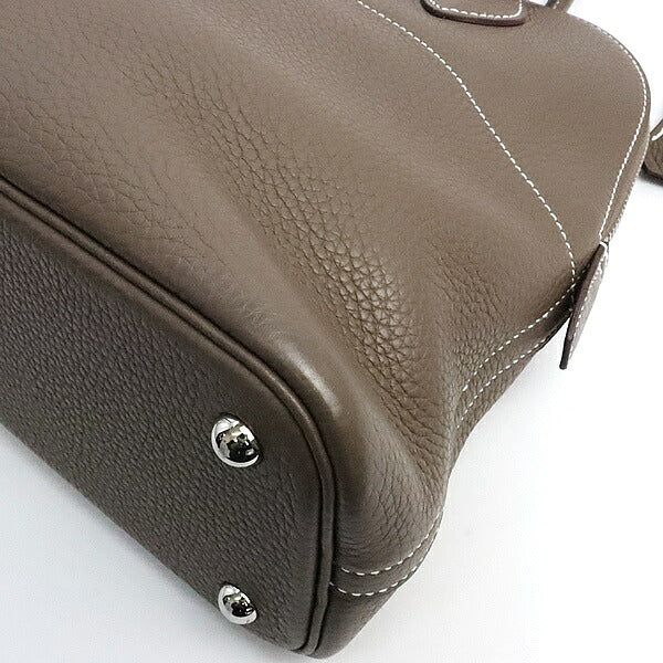 HERMES Bolide 31 Taurillon Clemence Bag Etoupe Size ONE SIZE