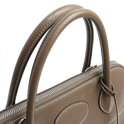 HERMES Bolide 31 Taurillon Clemence Bag Etoupe Size ONE SIZE