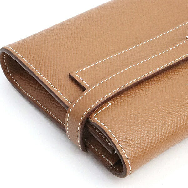 HERMES Kelly Epsom Leather Long Wallet Gold Size ONE SIZE