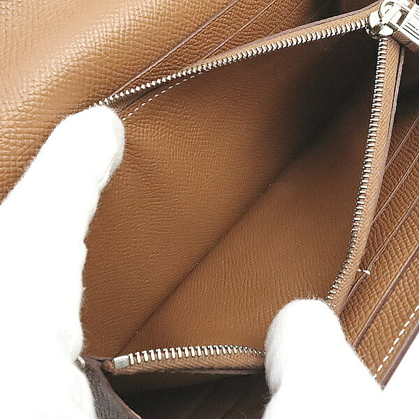 HERMES Kelly Epsom Leather Long Wallet Gold Size ONE SIZE