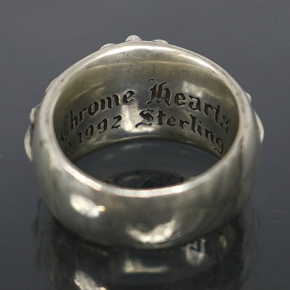 CHROME HEARTS Floral Cross Ring Silver SV925 Size ONE SIZE