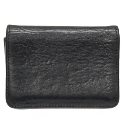 CHROME HEARTS Black Leather 3-Pocket Card Case Size ONE SIZE