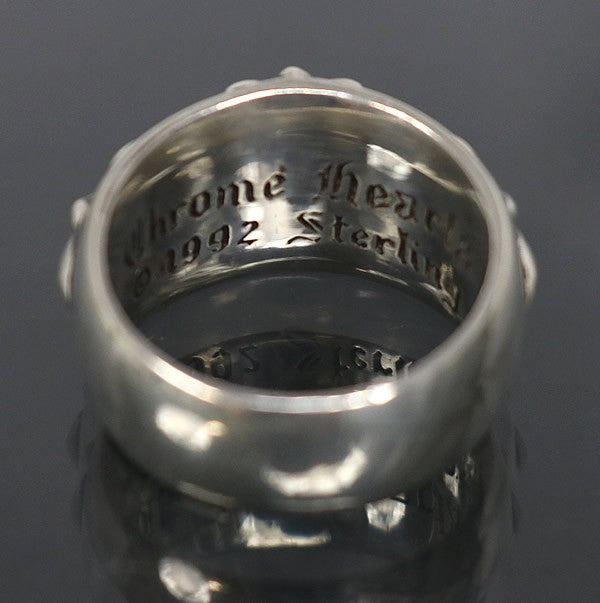 CHROME HEARTS Floral Cross Ring Silver SV925 Size ONE SIZE