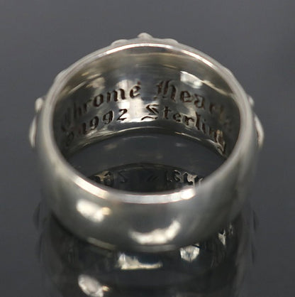 CHROME HEARTS Floral Cross Ring Silver SV925 Size ONE SIZE