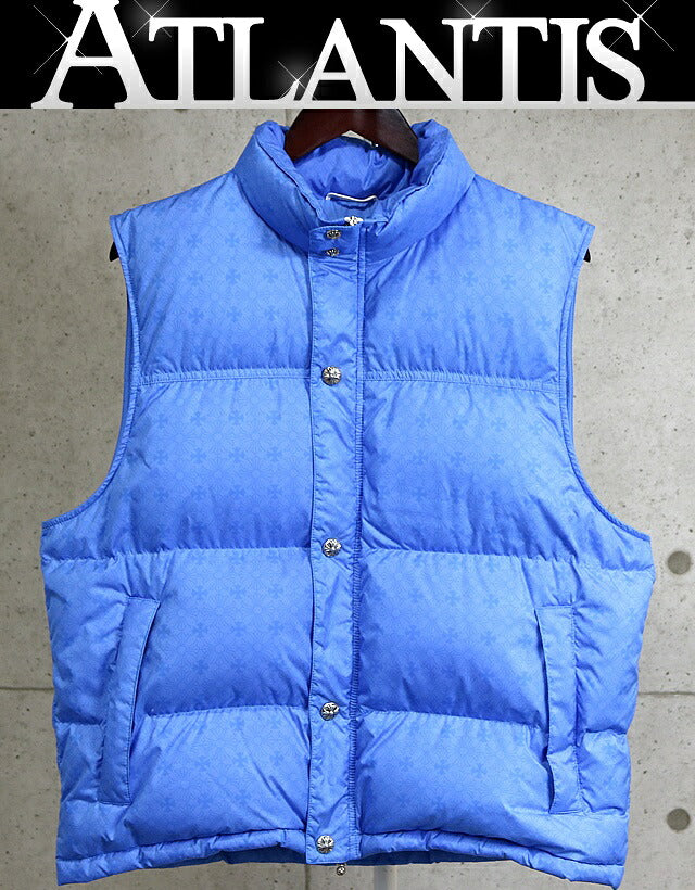 CHROME HEARTS STIFF CH Plus All Over Print Vest Blue Size M