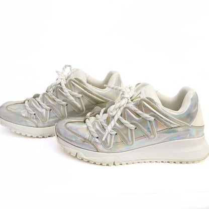 Louis Vuitton Zigzag Line Mesh Lowtop Sneakers White Size 7