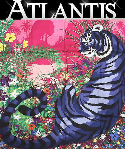 HERMES Tyger Tyger Alice Shirley Silk Carré 90 Scarf