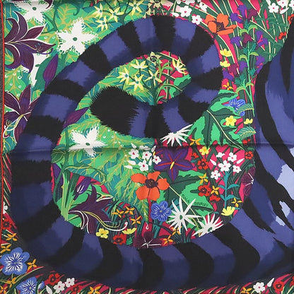 HERMES Tyger Tyger Alice Shirley Silk Carré 90 Scarf