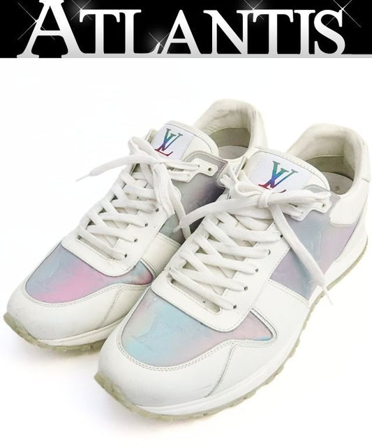 Louis Vuitton Run Away Line Monogram Sneakers White Size 7