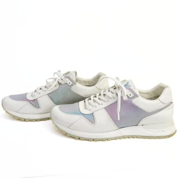 Louis Vuitton Run Away Line Monogram Sneakers White Size 7