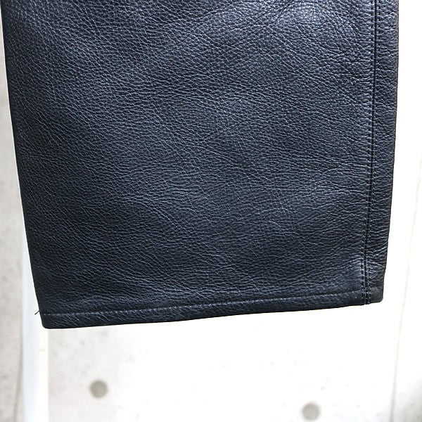 CHROME HEARTS Old Flare Knee 5-Pocket Leather Pants Size 32