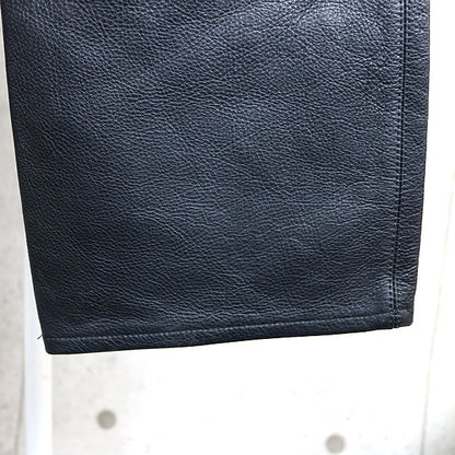 CHROME HEARTS Old Flare Knee 5-Pocket Leather Pants Size 32