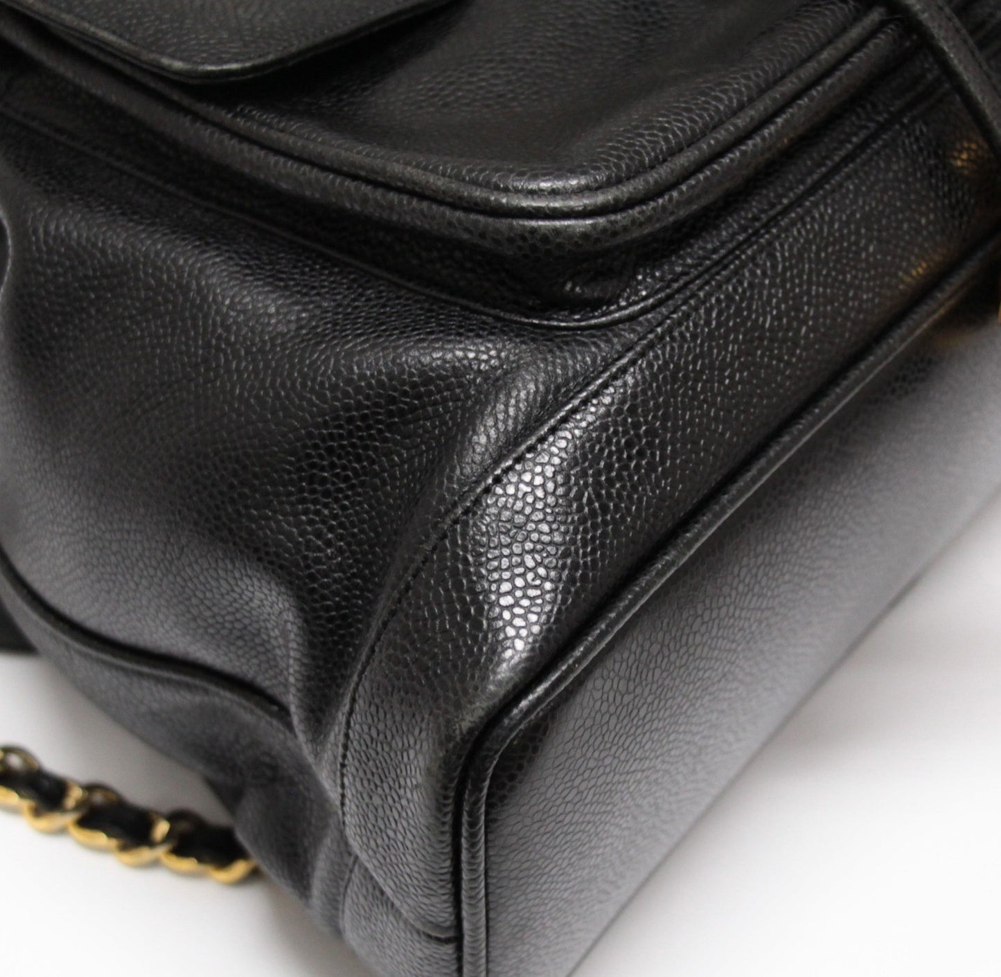 CHANEL Vintage Drawstring Backpack Black Size ONE SIZE