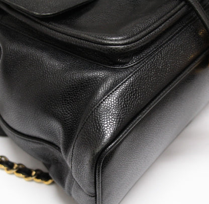 CHANEL Vintage Drawstring Backpack Black Size ONE SIZE