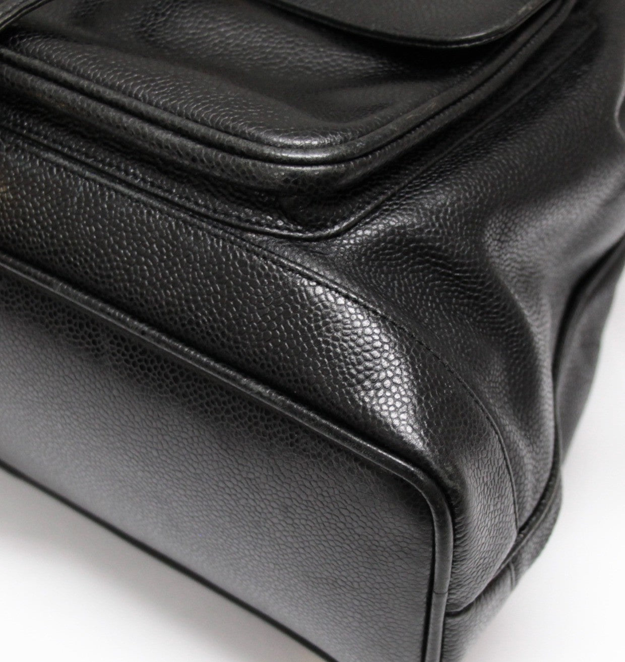 CHANEL Vintage Drawstring Backpack Black Size ONE SIZE