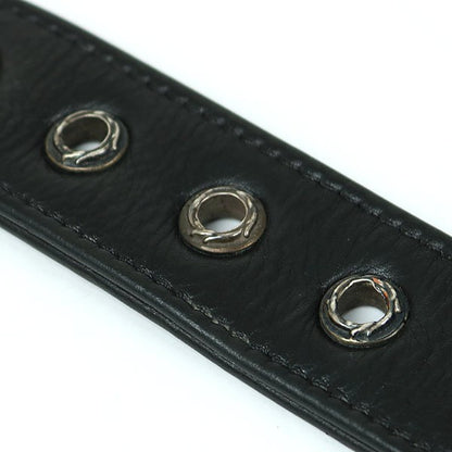 CHROME HEARTS Large Grommet Leather Belt Size 38