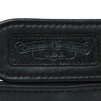 CHROME HEARTS Large Grommet Leather Belt Size 38