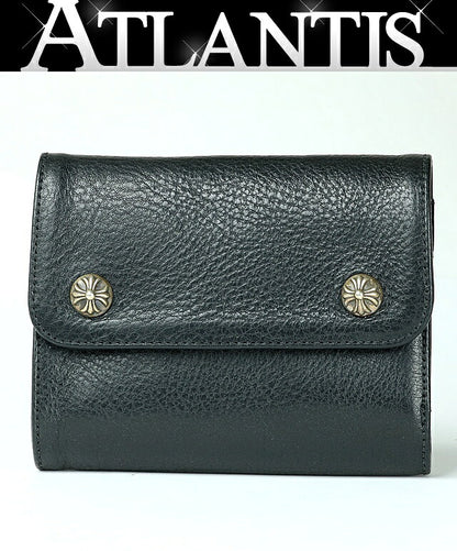 CHROME HEARTS Wave Mini Cross Tri-Fold Wallet Size ONE SIZE