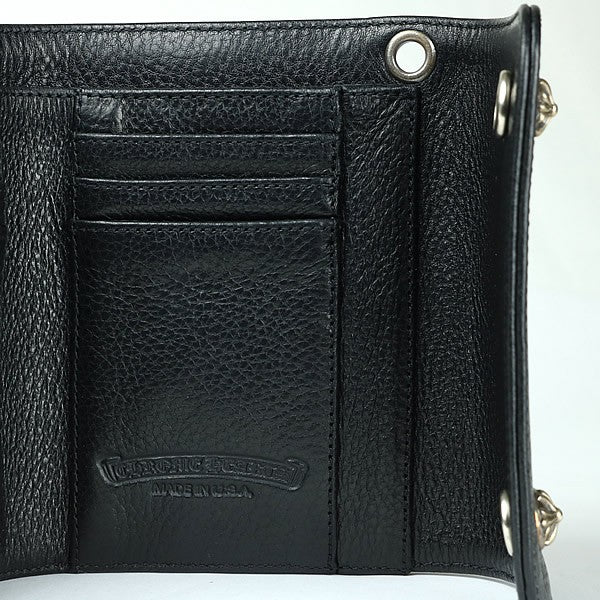 CHROME HEARTS Wave Mini Cross Tri-Fold Wallet Size ONE SIZE