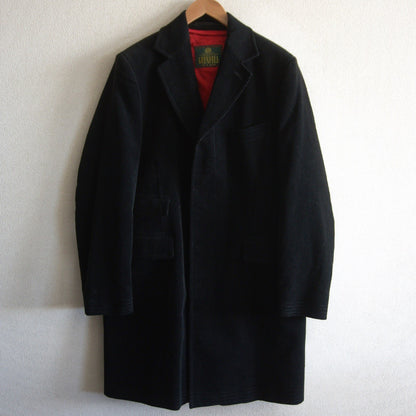 Grenfell Corduroy Chester Coat Black Size 40