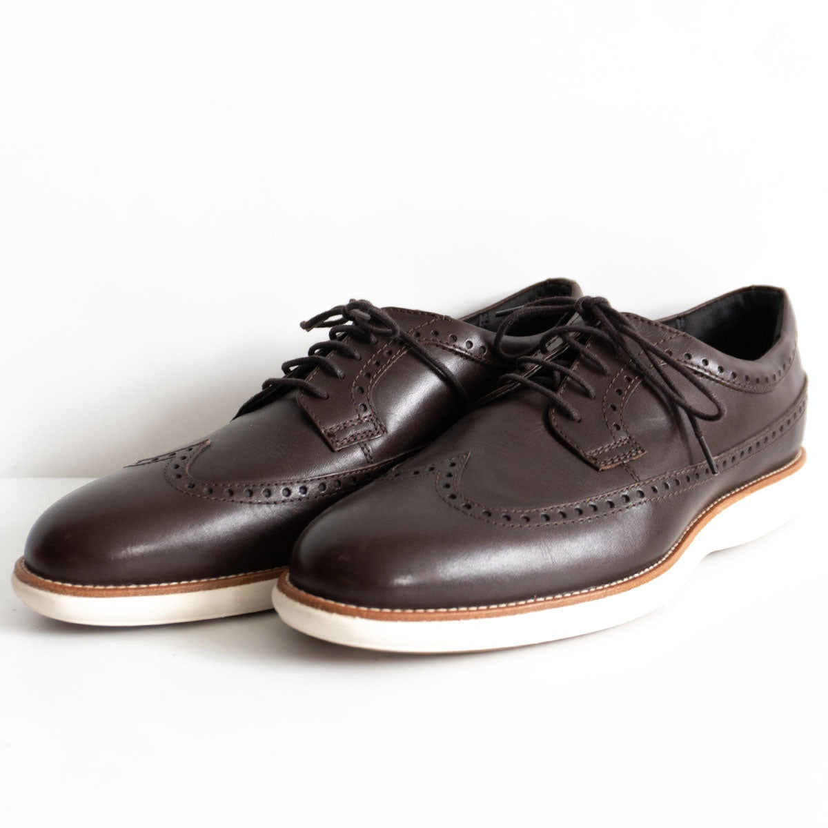 REGAL Brown Wingtip Leather Shoes Sneaker Sole Size 8