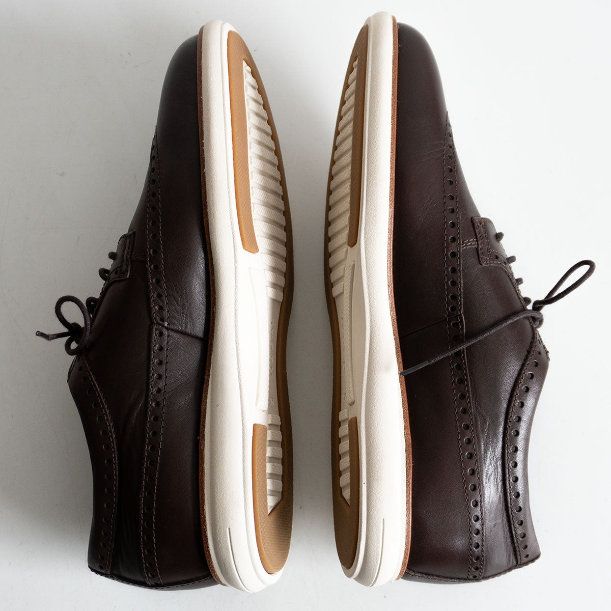 REGAL Brown Wingtip Leather Shoes Sneaker Sole Size 8