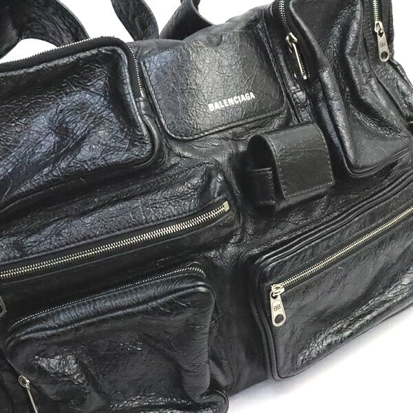 BALENCIAGA Superbusy Large Lambskin Bag Black Size ONE SIZE