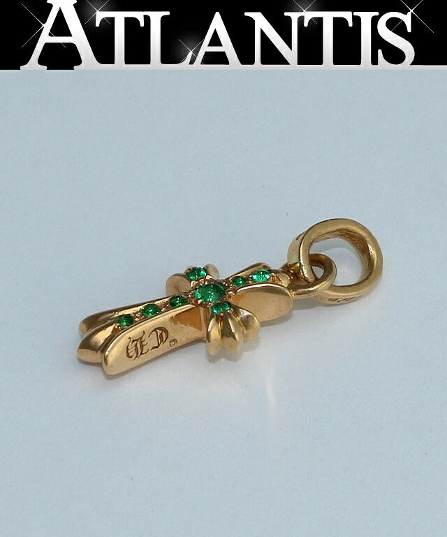 CHROME HEARTS 22K Babyfat Cross Pendant Gold Size ONE SIZE