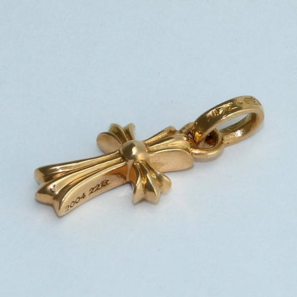 CHROME HEARTS 22K Babyfat Cross Pendant Gold Size ONE SIZE