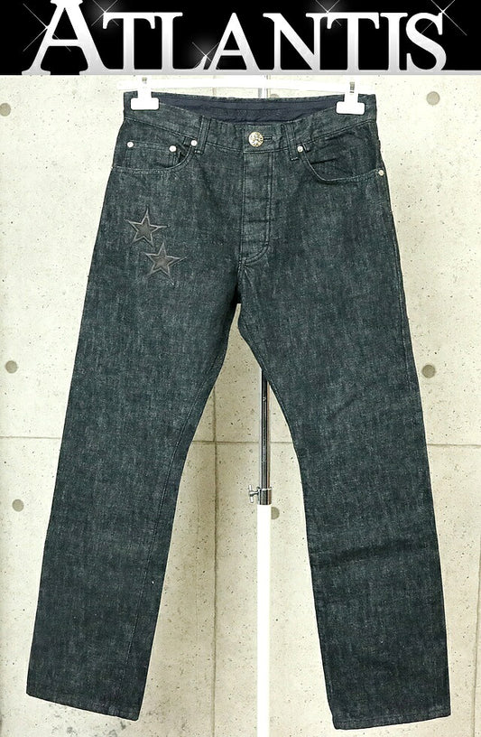 CHROME HEARTS Star Patch 5-Pocket Denim Jeans Indigo Size 31