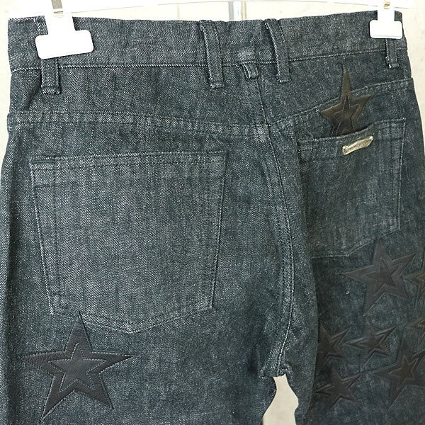 CHROME HEARTS Star Patch 5-Pocket Denim Jeans Indigo Size 31