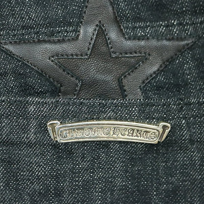 CHROME HEARTS Star Patch 5-Pocket Denim Jeans Indigo Size 31