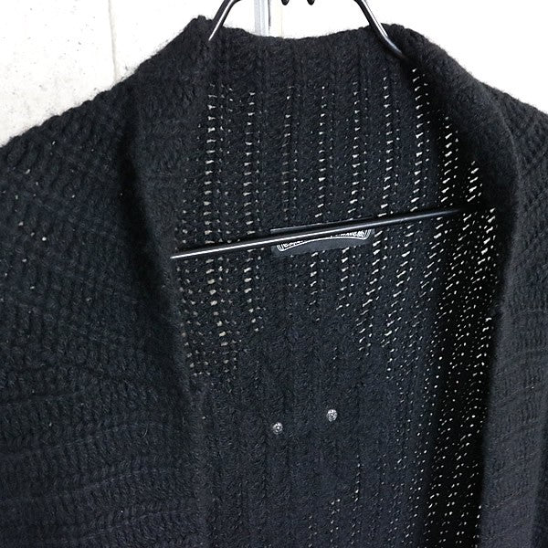 CHROME HEARTS CH+ Patch Leather Panel Cashmere Long Size S