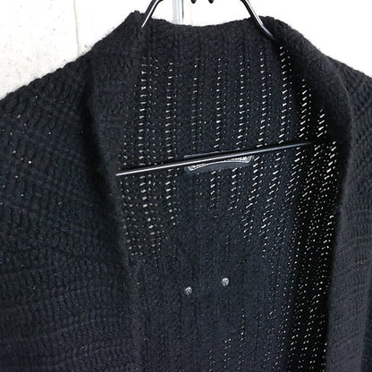 CHROME HEARTS CH+ Patch Leather Panel Cashmere Long Size S