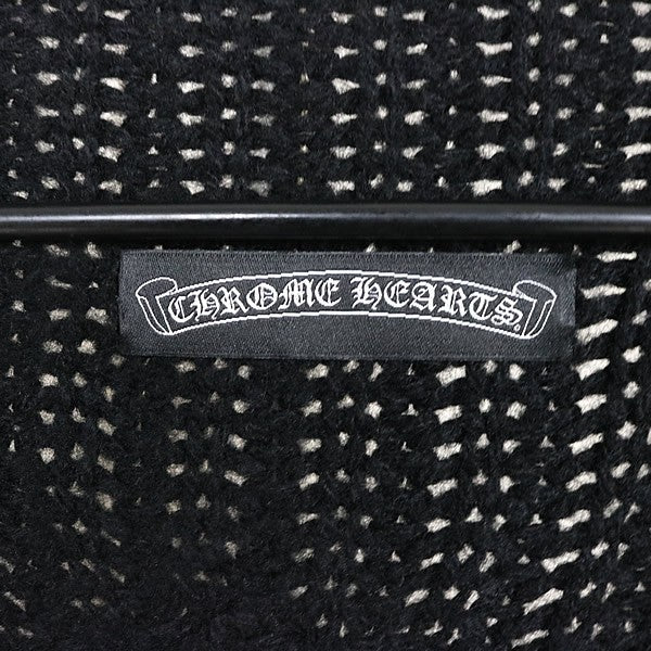 CHROME HEARTS CH+ Patch Leather Panel Cashmere Long Size S