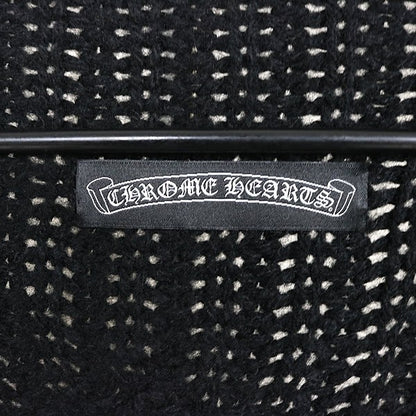 CHROME HEARTS CH+ Patch Leather Panel Cashmere Long Size S