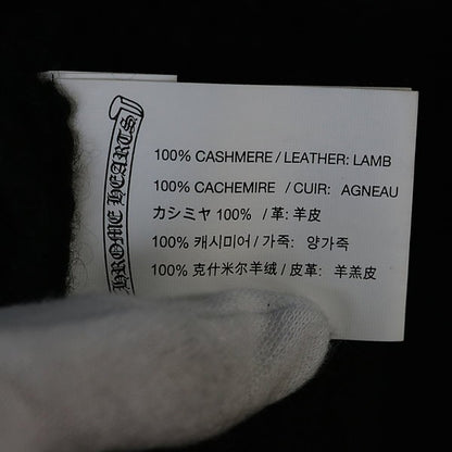 CHROME HEARTS CH+ Patch Leather Panel Cashmere Long Size S