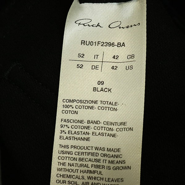 RICK OWENS Mastodon Cargo Pants Size 52