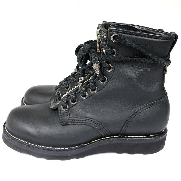 CHROME HEARTS x WESCO Dagger Zip Leather Boots SV925 Size 8