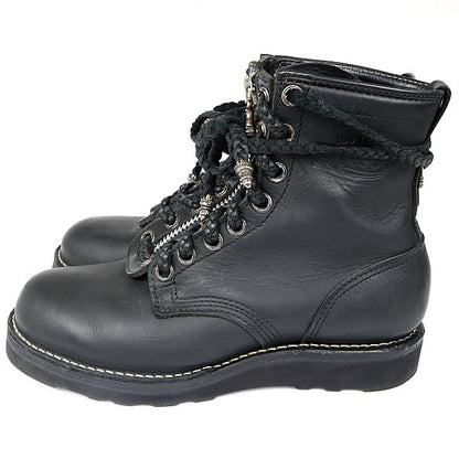 CHROME HEARTS x WESCO Dagger Zip Leather Boots SV925 Size 8