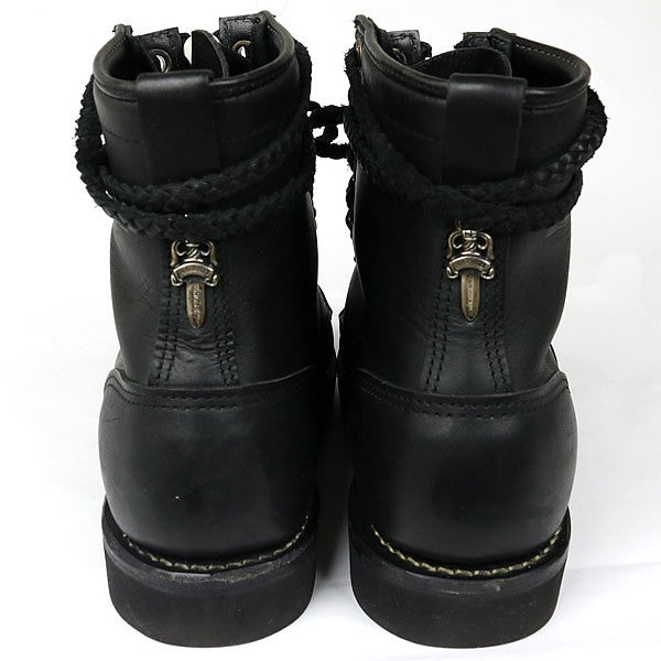 CHROME HEARTS x WESCO Dagger Zip Leather Boots SV925 Size 8