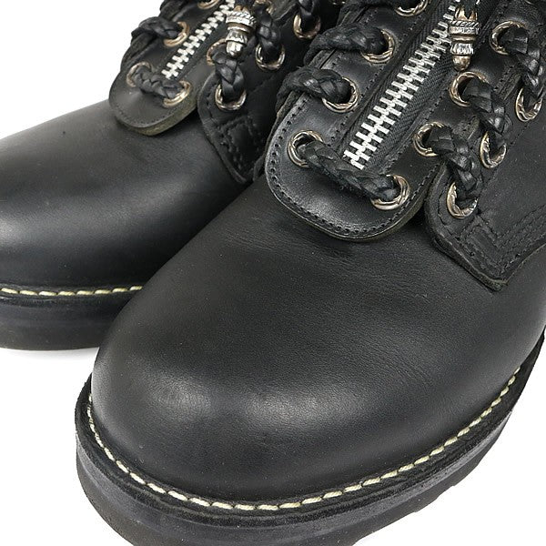 CHROME HEARTS x WESCO Dagger Zip Leather Boots SV925 Size 8