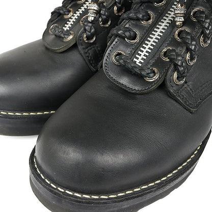 CHROME HEARTS x WESCO Dagger Zip Leather Boots SV925 Size 8