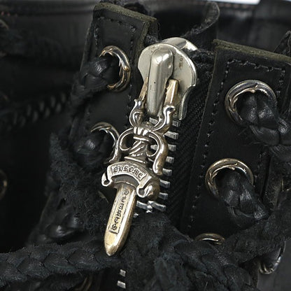 CHROME HEARTS x WESCO Dagger Zip Leather Boots SV925 Size 8