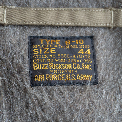 BUZZ RICKSON B-10 Flight Jacket Alpaca Lined Size S