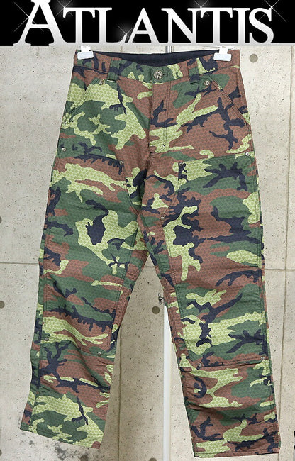 CHROME HEARTS Carpenter Double Knee Camo Nylon Pants Size 31