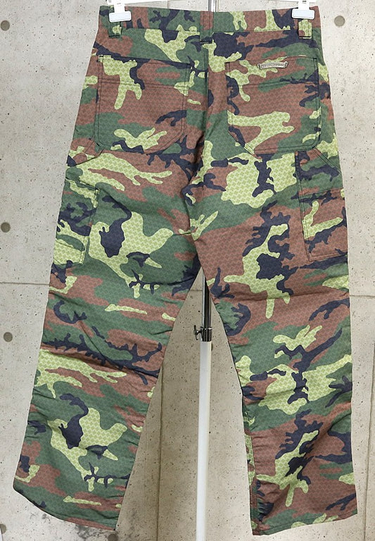CHROME HEARTS Carpenter Double Knee Camo Nylon Pants Size 31