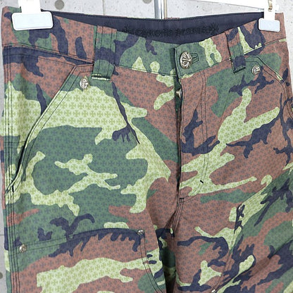 CHROME HEARTS Carpenter Double Knee Camo Nylon Pants Size 31
